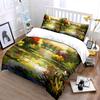 Ruhige Gartenbrücke Kunst-Set Schlafzimmer-Dekoration für Kinder und Erwachsene, Exquisites Dreiteiliges Bettwäsche-Set Geschenk