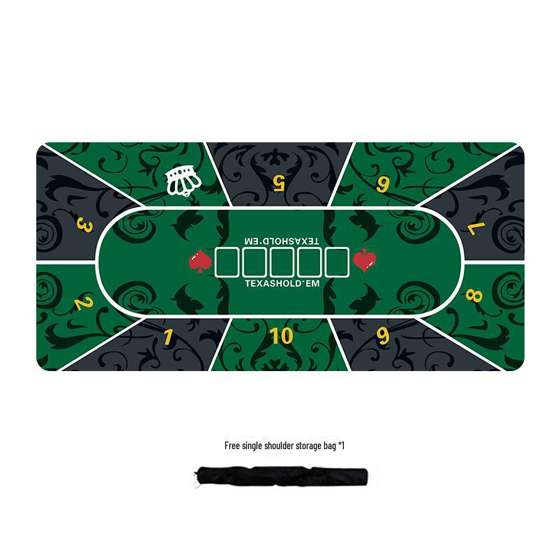 Texas Hold'em Silent Non-slip Poker Table Mat - Thickened Family Party Card Cloth, TikTok Style, Extra Large