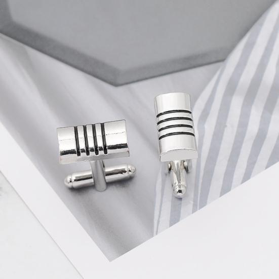 1 Men Wear Cufflinks Drum Shape Pair Banquet Attire Accessories