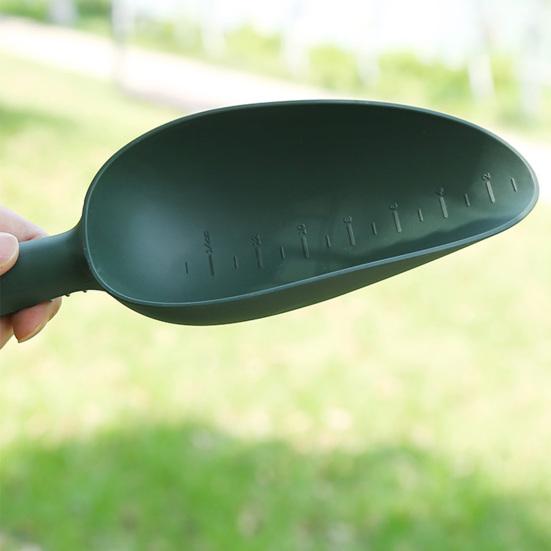 Łopatka do ziemi Wysoka wytrzymałość Uchwyt Wygodny Ergonomiczny uchwyt Oznaczenia podziałki Szerokie zastosowanie Spulchnianie gleby Plastikowa Łopatka do ziemi do doniczek Ogród