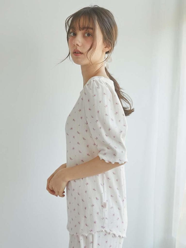 Gelato Pique Spring Sakura Size F Needle-Punched T-Shirt (PWCT251275) Women's Pink,