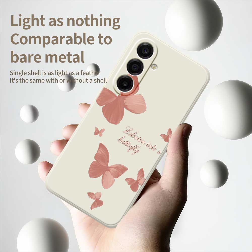 For Samsung Galaxy A17 5G Case Many Butterflies Pattern Printing Straight Edge TPU Phone Back Cover