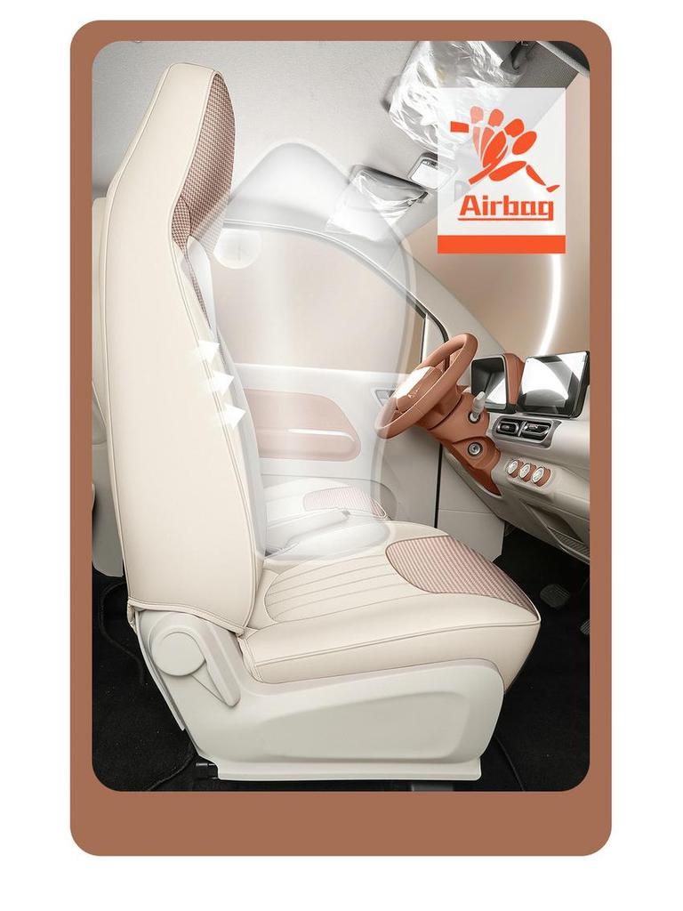 2024 Wuling Hongguang MINI Macaron Car Seat Cover, Third Gen, Cartoon Design, Universal Fit, Full Coverage for All Seasons, 170km.