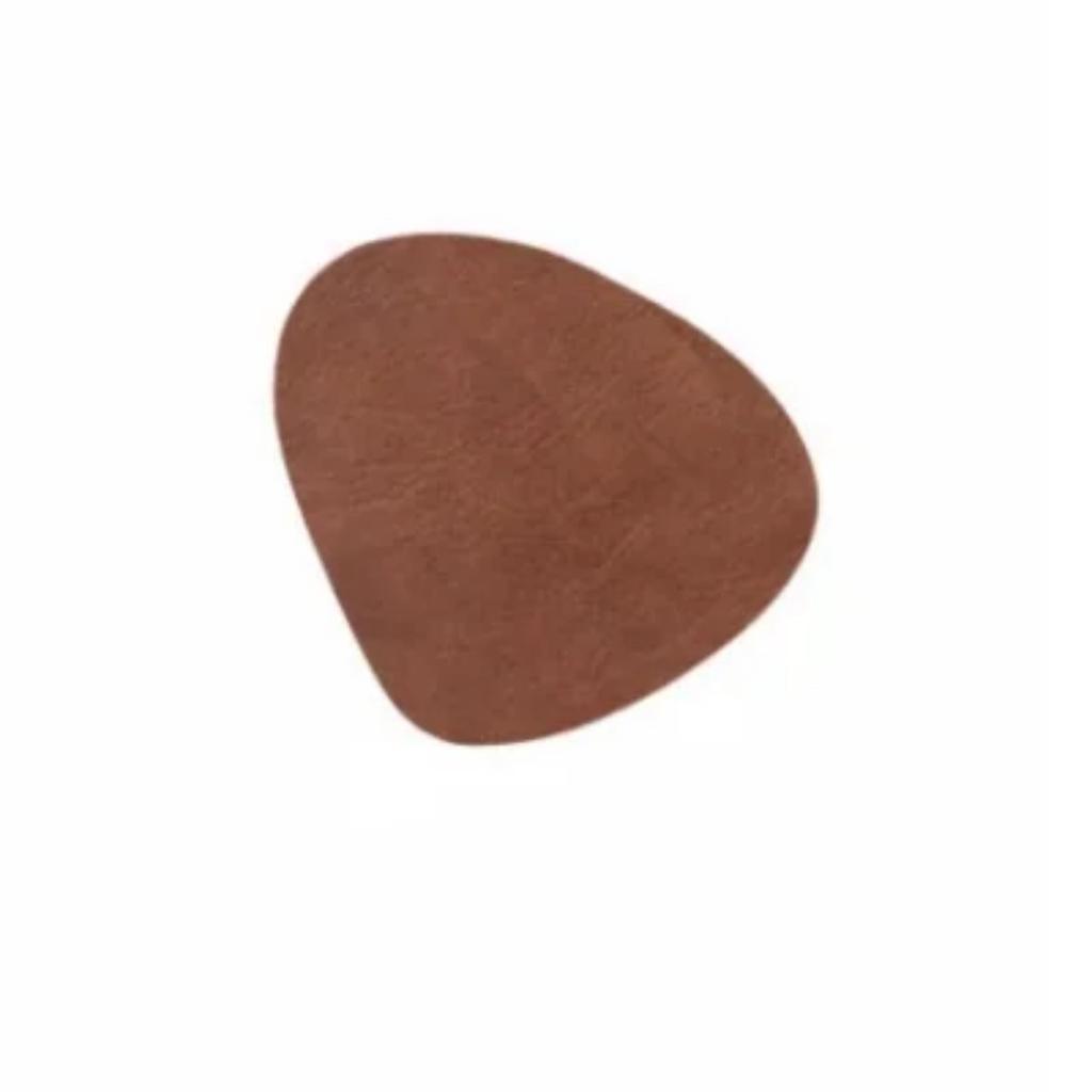 Shaped Cowhide Pattern Coasters Waterproof Heat Insulation Non-slip Mats PU Leather Plate Mat Bowl Cups Things for The Kitchen