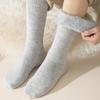 New Thickened Cashmere Calf Socks for Men Solid Color Warm Tools Winter Long Socks Cold-Resistant Calf Socks