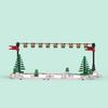 Winter-Weihnachts-Eislaufbahn MOC Kleinteile-Bausatz Puzzle-Spielzeug