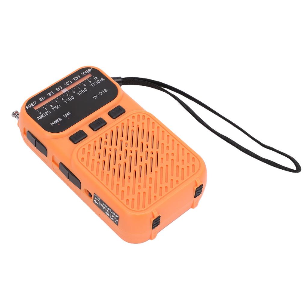 Portable Radio AM FM with   5.3 Battery Operated   Radio with Small Memory Card Flashlight