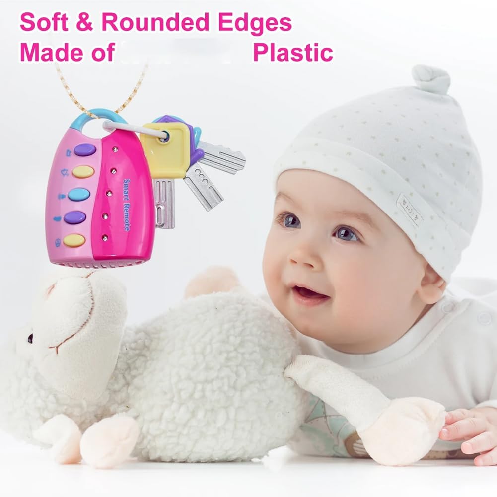 FILFEEL Remote Car Baby Toy, Baby Musical Toy Remote, Musical Car Keys (Not Included Battery)(10 X 6cm)