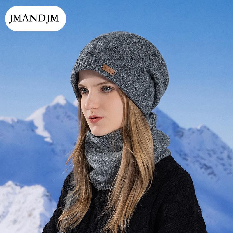 Зимняя шапка женская для верховой езды теплая защитная шапка из шерсти флисовый шарф — фото 9