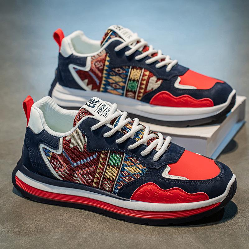 

Летняя мужская обувь, новые дышащие подростковые туфли, мужская трендовая универсальная спортивная обувь на платформе, повседневная обувь для бега для папы 44