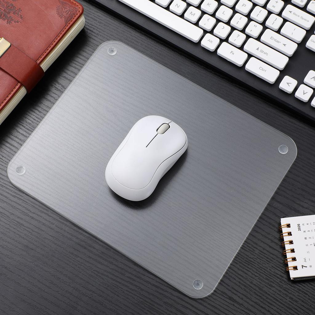 Tappetino Mouse Trasparente in Vetro Superficie Liscia Stabile Antiscivolo Tappetino da Scrivania per Gaming Mousepad per Laptop Ufficio Tappetino Mouse in Vetro Tappetino Mouse Tappetino da Scrivania