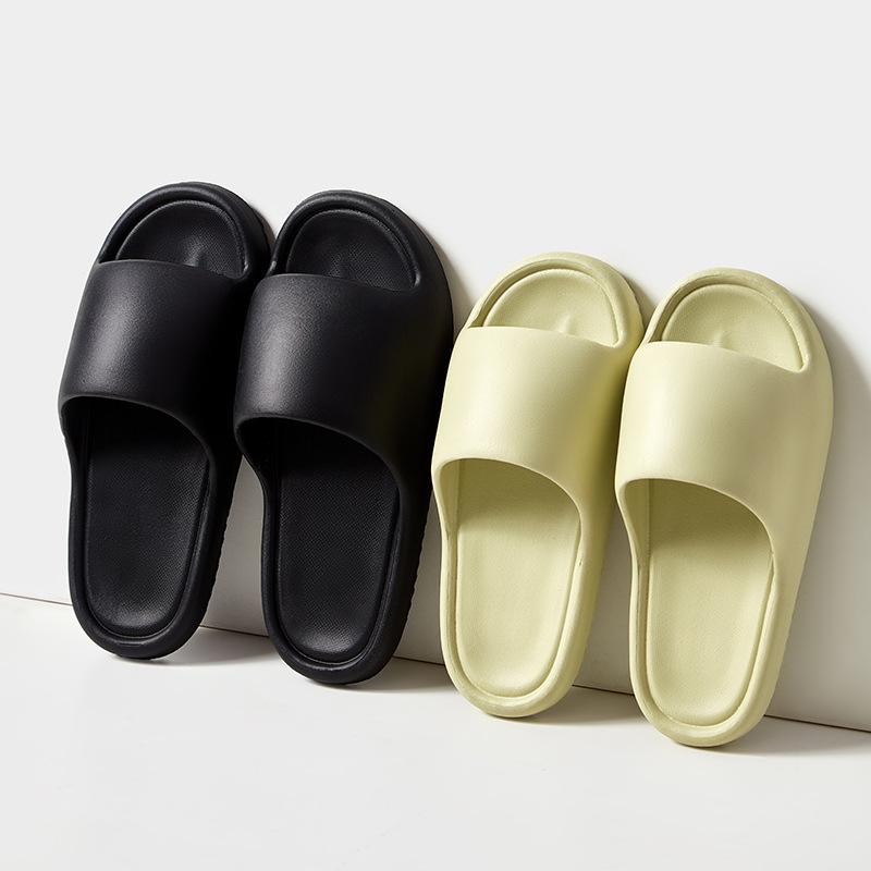 Slippers Women's Home Thick-bottomed Indoor Summer Bread Cool Slippers Men's Couple Bathroom Bath Non-slip