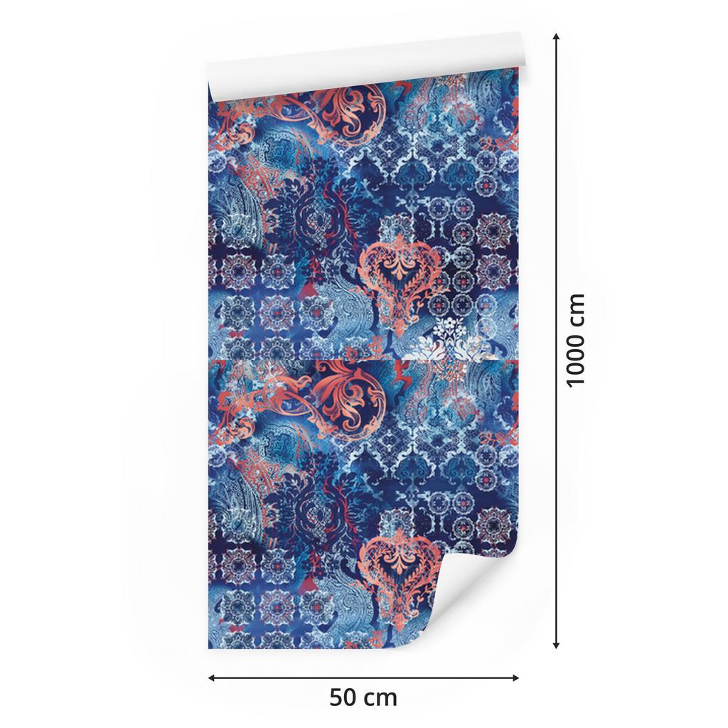 Ethnic Geometric Motifs Wallpaper for Living Room and Bedroom 50x1000