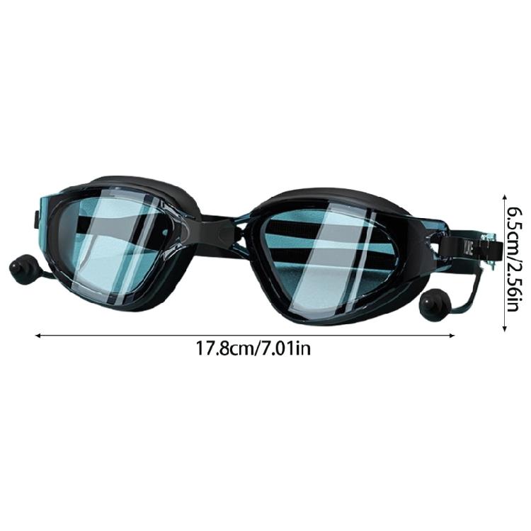 Adult Swimming Goggles with Swimming Caps, Anti-Fog Swimming Goggles Adjustable Strap, Swimming Goggles for Men Women