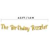 The Birthday Rizzler Gold Glitter Banner - Gen Z Slag - Funny Zoomer Birthday Decorations, Favors, Supplies, Ideas and Gifts