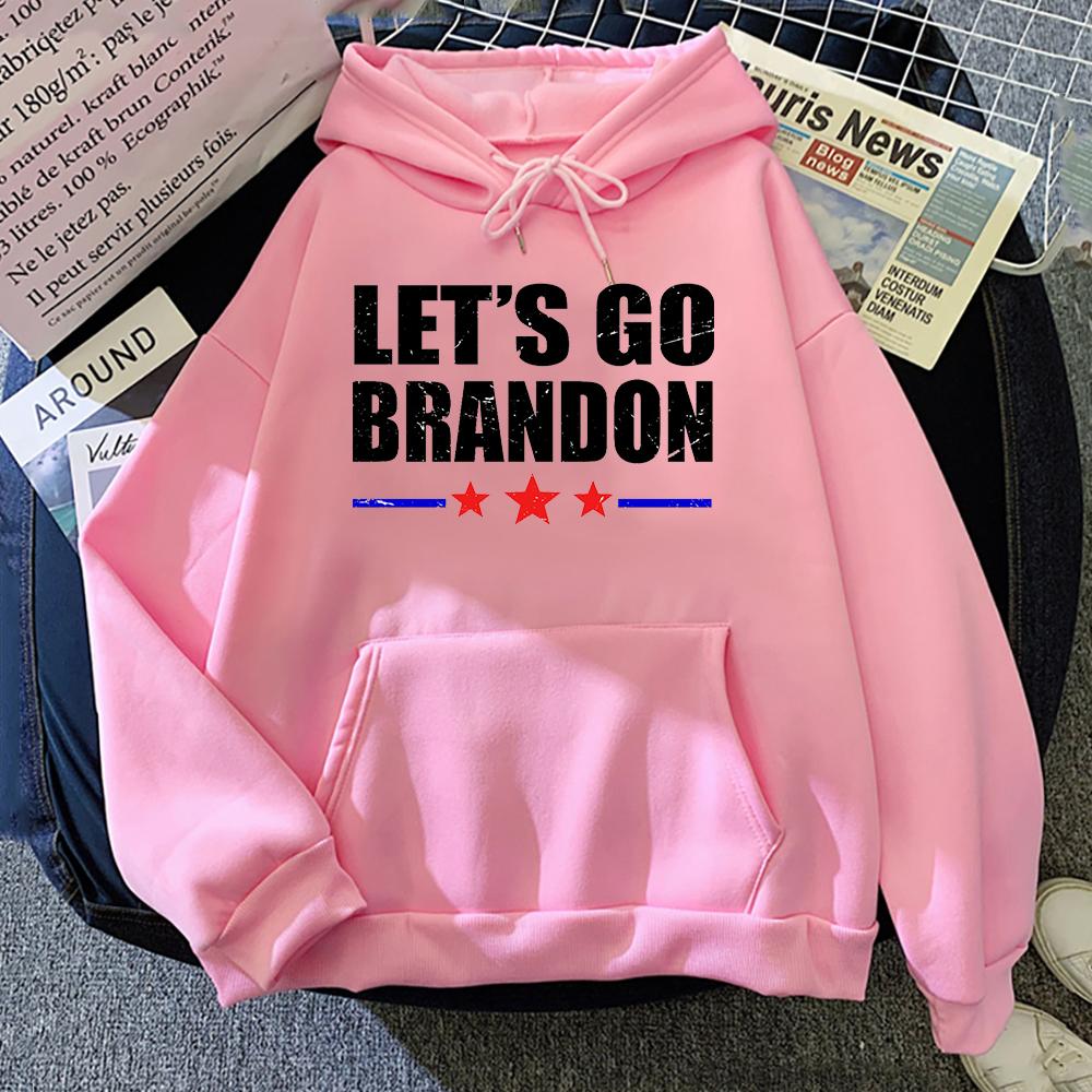 2021 New Fashion lets go brandon letter print Hoodies  Unisex Wo Unisex Long Sleeve Hooded Sweatshirts Casual Winter Streetwear Clothes