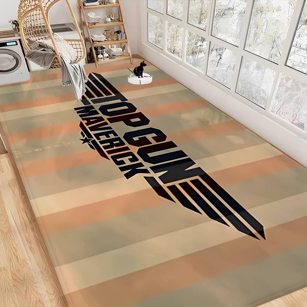T-Top Gun Floor Mat Retro Multiple Choice Living Room Kitchen Rug Non-Slip Modern Home Decor