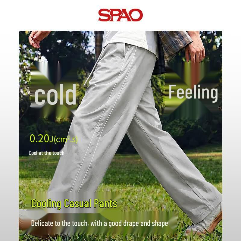 SPAO Men s Four-Way Stretch Cooling Straight-Leg Pants L