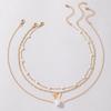 Cristal zircão coração estrela charme em camadas pingente colar conjunto para mulheres encantos moda quadrado strass feminino jóias vintage