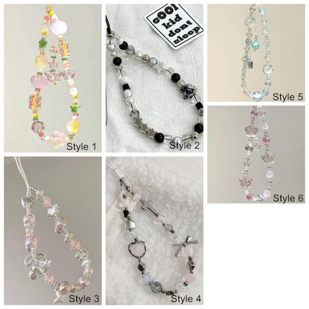 Hanging Rope Phone Wrist Strap Phone Charm Cellphone Lanyard Butterfly Phone Chain  Jewelry Gift