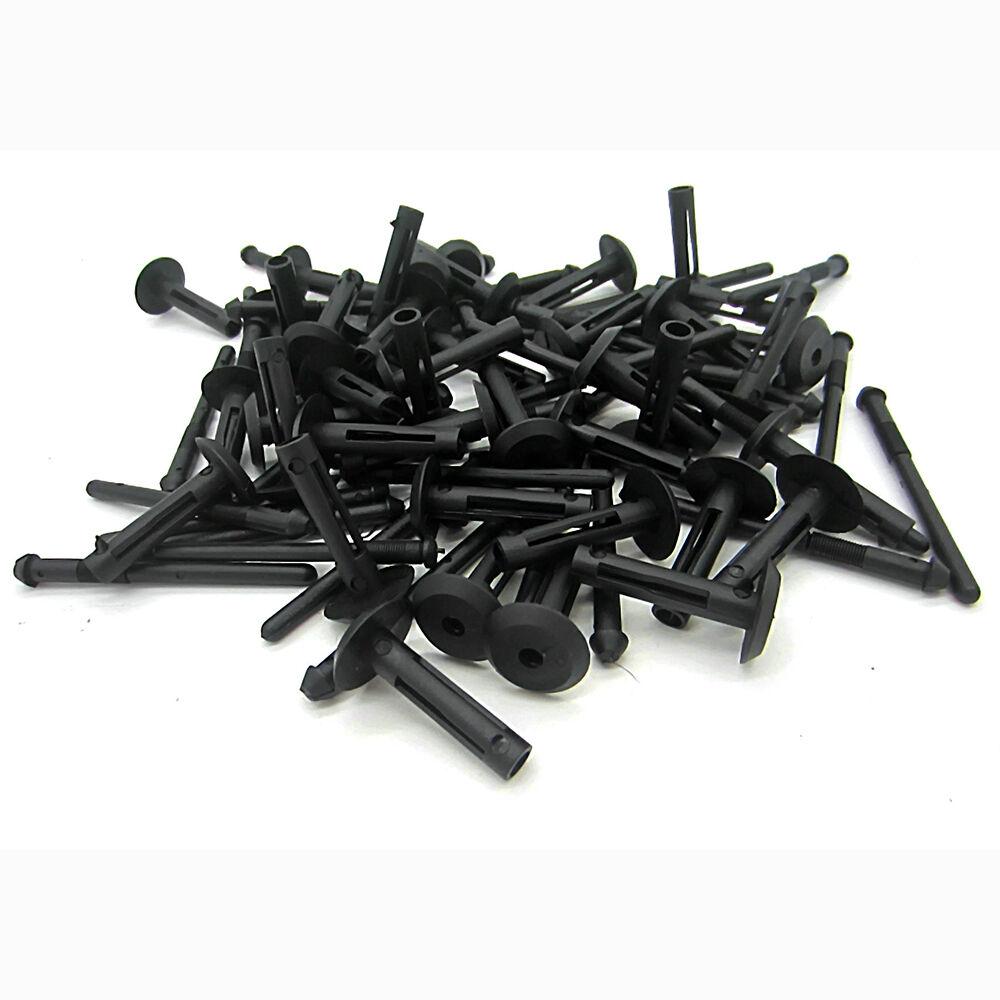 100pcs Car Bumper Panel Trim Rivet Retainer Fastener Clips For BMW 6mm Hole Push