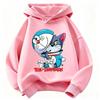 Boys Girls Long Sleeve Hoodie, Fun Half And Half Cartoon Animal Character Graphic Pullover, Lightweight Sweatshirt for School Daily Wearing.
