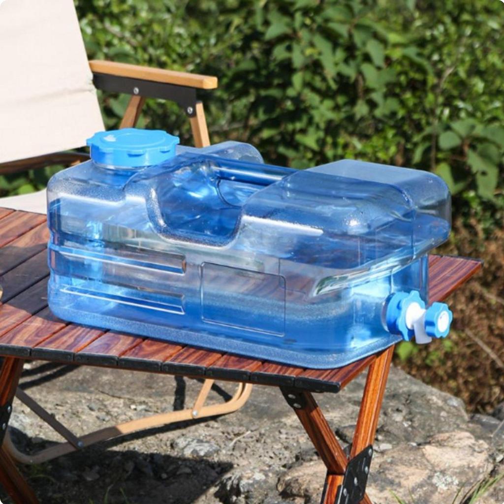 Flat Rectangular Water Carrier FoodGrade Material Portable Tank with Spigot Large Capacity