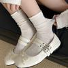 White Relief Socks Women'S Medium Tube Socks Spring And Summer Thin Stacking Socks Girl Lolita Japanese Stockings Women