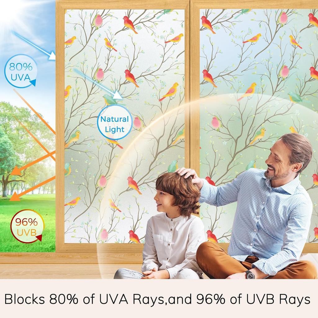 Electrostatic Glue-free Glass Film Bathroom Window Anti-privacy Film Balcony Glass Thermal Insulation Film Home Glass Window Sticker