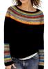 Women's 2026 American Style Color Block Sweater - Trendy Fashion Knitwear