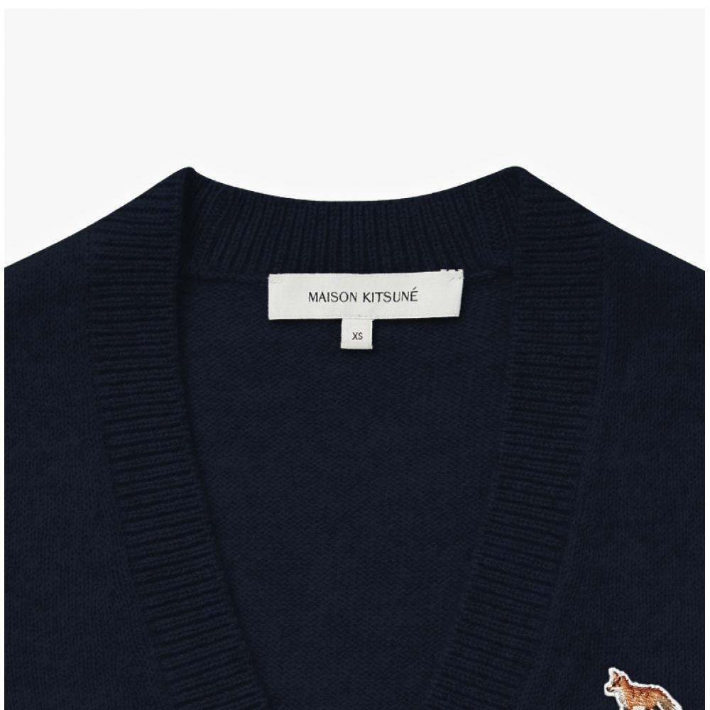 MaiSon KitSune Lw00507kt1006 P480 Baby Fox Patch V Neck Women S Cardigan