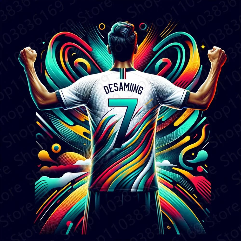 

2025 Нова футболка футбольного фаната Кріштіану Роналду Дитяча Доросла Літня Спортивна Футбольна Тренувальна Футболка Дитячий Топ Круглий Виріз Вільна Толстовка 120