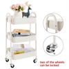 Carrello portascomparti con ruote carrello da cucina con ruote 3 ripiani carrello mobile organizer per camera da letto bagno ufficio,carrello multiuso