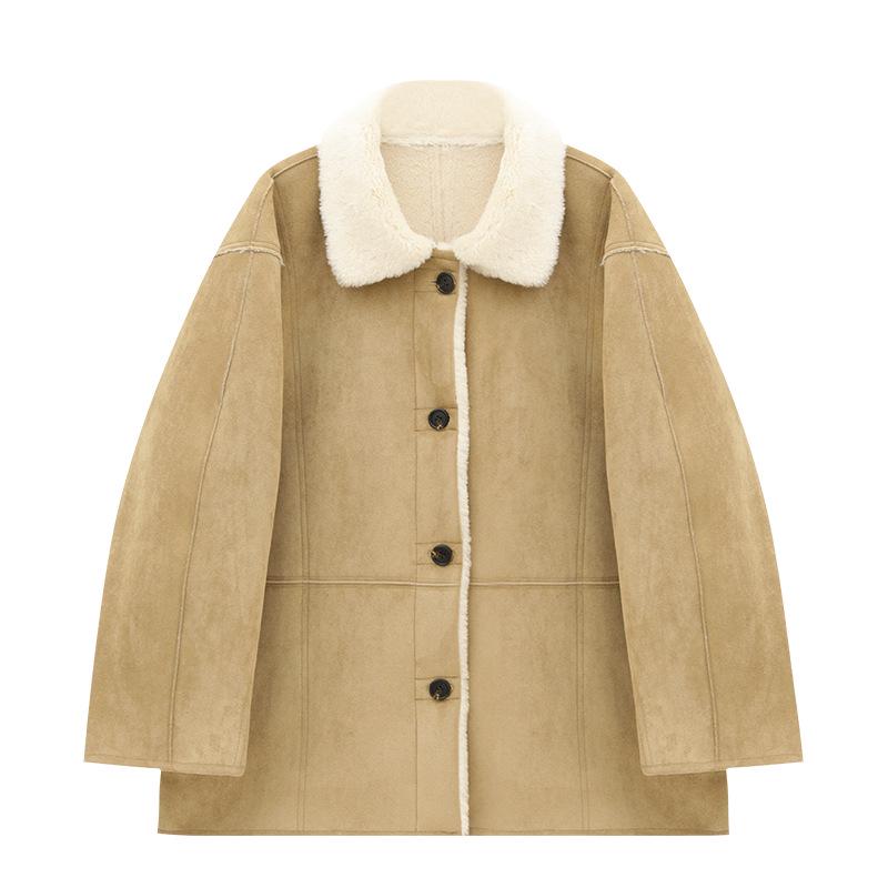 Love and Nancy 2024 Winter Thick Suede & Fur Retro Jacket - Warm, Loose-Fit, All-Match Design