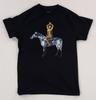 Beyonce Renaissance Pose Pferd Schwarzes Baumwollhemd Unisex S-5XL