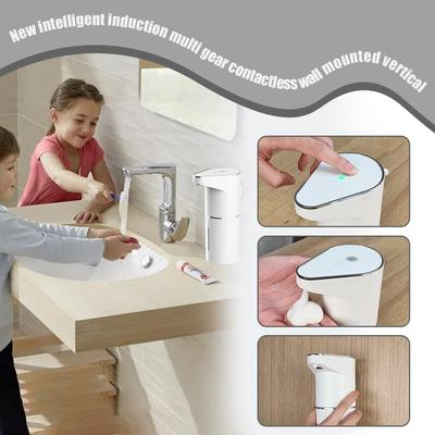 Intelligent Sensor Multi-Speed Contact-Free Wall-Mounted Vertical Hand Sanitizer Bubble Machine Rechargeable Soap Dispenser