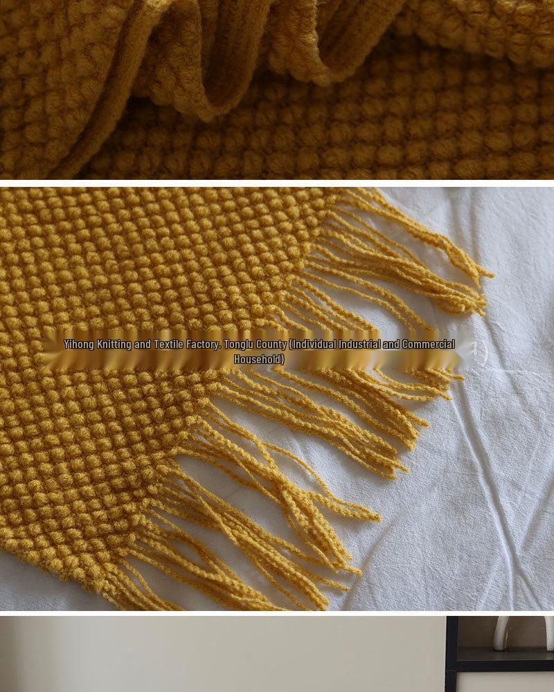 Super Soft Knitted Throw Blanket for Sofa, Office, Nap, Hotel, Bed Runner, or Living Room.