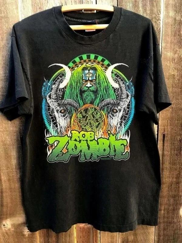 VTG 90s Rob Zombie Remake Black Short Sleeve S to 5XL Tee Shirt ZL534 S