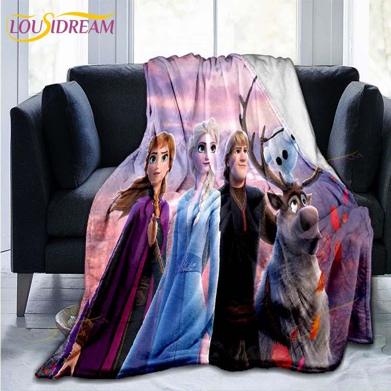 Frozen patroon plaid Deken Bank Quilt Overtrek Reis Beddengoed Outlet Plaid Deken Flanellen Deken Sprei
