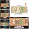 12/24 H LED Projector Clock Large Screen Temperature Humidity Digital Alarm Clock Adjustable Brightness 180° Rotatable