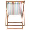 Folding Beach Chair Fabric and Solid Wood Multicolour