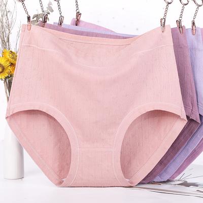 Women's Plus Size Cotton Middle Aged Mother High Waist Middle Aged and Elderly Triangle Panties