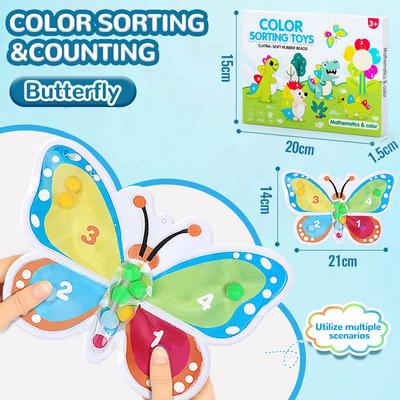 4-Color Sensory Toy Montessori Educational Playset For Kids - Fine Motor Skills Development Learning Game Gift