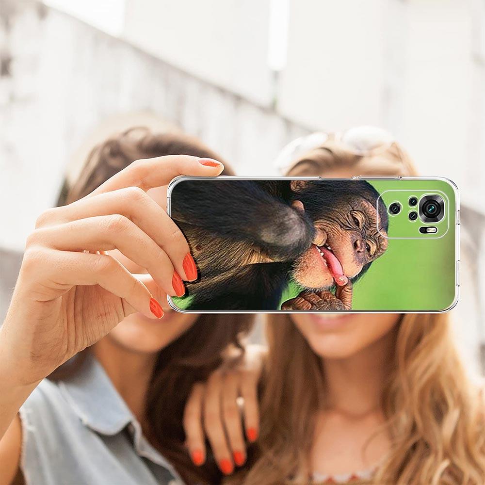 Handyhülle für Xiaomi Redmi Note 15 14 13 12 4G 10 11 Pro Plus 5G 14C 13C 12C 10C Klare Weiche TPU Hülle Niedlicher Lustiger Affe