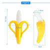 1 Stück Baby Silikon Trainingszahnbürste BPA Frei Bananenform Sicher Kleinkind Beißring Kauspielzeug Zahnungsring Geschenk für Säugling Baby Kauen