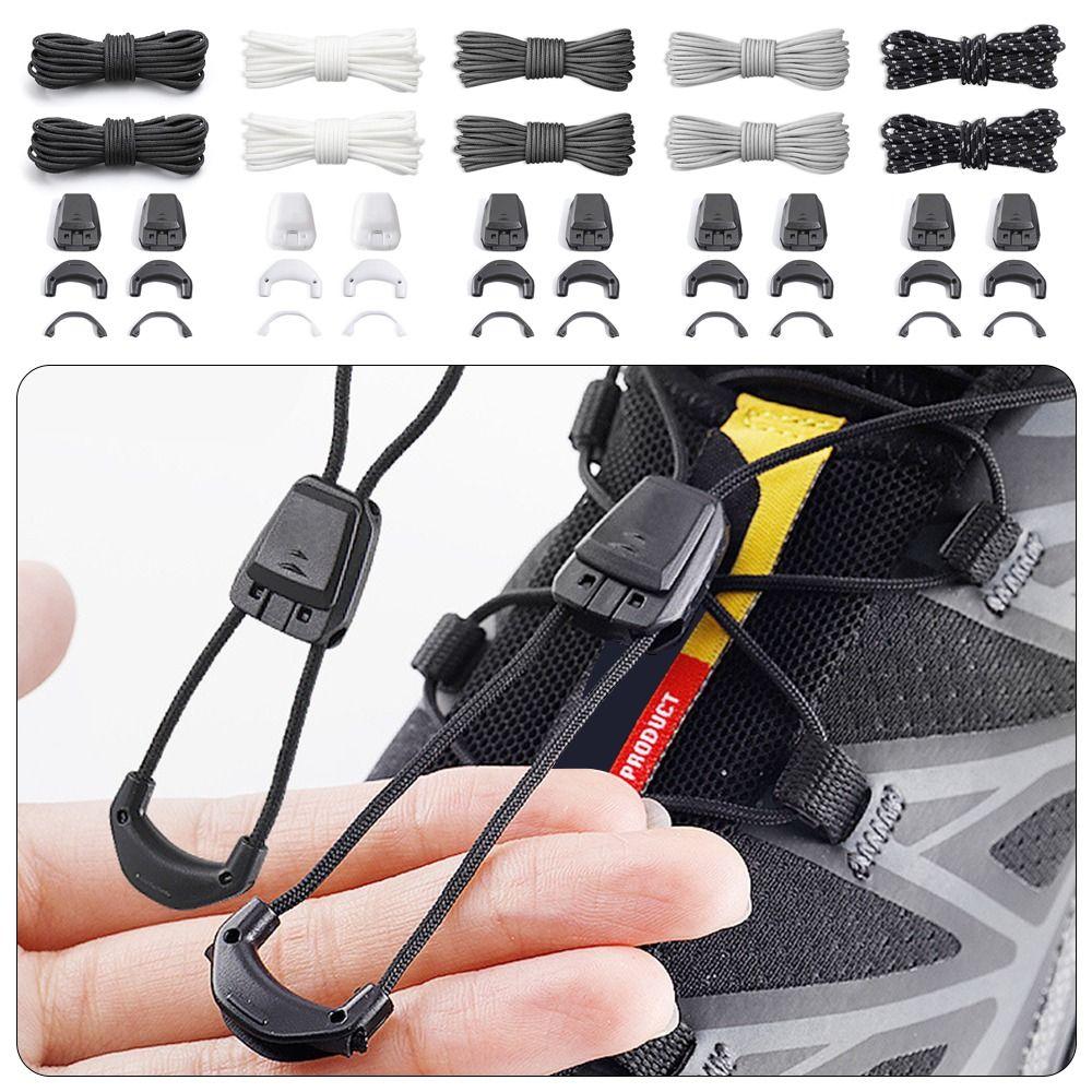 1Pair Creative Fashion Without Ties Quick Lace Kit Round Tennis No Tie Shoelaces Lazy Shoe Laces for Salomon Shoe Accessories