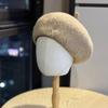 New Autumn and Winter Knitted Beret Women's Casual Literary Painter's Hat Korean Version Versatile Face Showing Little Bud Hat Trend