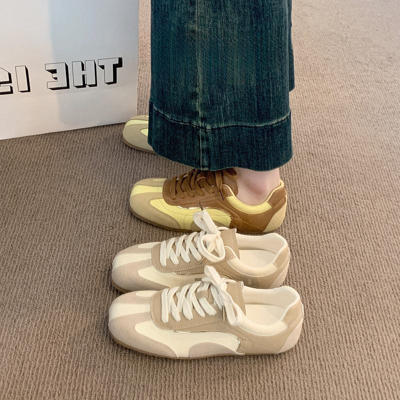 Forrest Gump Shoes Women's Retro German Training Shoes 2025 New Spring and Summer Women's Shoes Internet Celebrities Lightweight Leisure Sports Whi