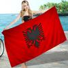 A-Albanien Flagga Mikrofiber Strandhandduk Absorberande Snabbtorkande Mjuk Yoga Simning Resort Bergsklättring Handduk