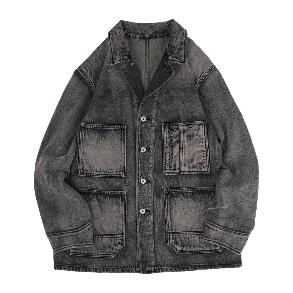 Bonrrow 40S Vintage Coverall Jacket_Beach Black